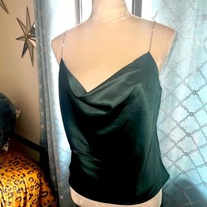 House of Harlow, satin Cami with rhinestone detail, size small
